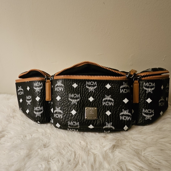 MCM Handbags - MCM Black and White Bag Crossbody